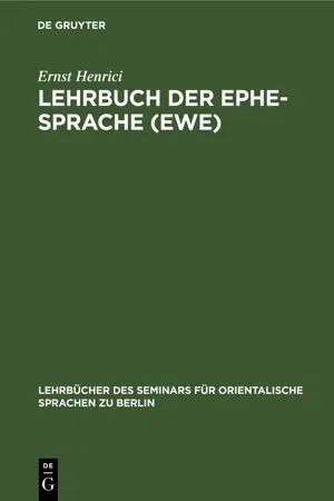 Lehrbuch der Ephe-Sprache (Ewe)