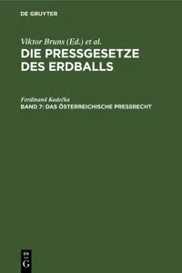 Das österreichische Preßrecht_cover