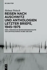 Reisen nach Auschwitz und Anthologien Letzter Briefe, 1945–1975_cover