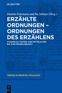 Erzählte Ordnungen – Ordnungen des Erzählens_cover