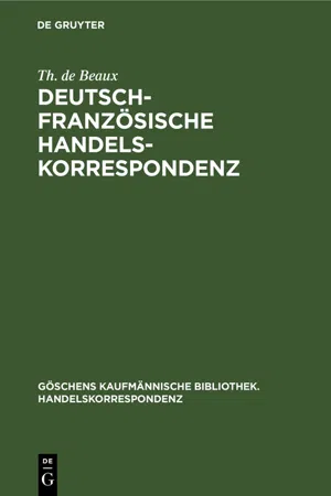 Deutsch-Französische Handelskorrespondenz