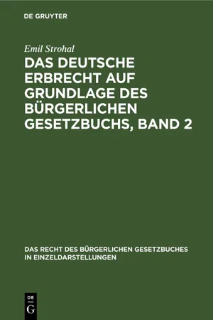 Das deutsche Erbrecht auf Grundlage des Bürgerlichen Gesetzbuchs, Band 2