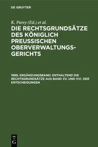 Enthaltend die Rechtsgrundsätze aus Band XV. und XVI. der Entscheidungen_cover