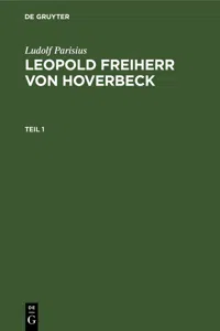 Ludolf Parisius: Leopold Freiherr von Hoverbeck. Teil 1_cover