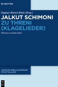 Jalkut Schimoni zu Threni_cover