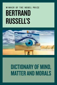 Bertrand Russell's Dictionary of Mind, Matter and Morals_cover