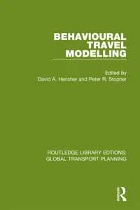 Behavioural Travel Modelling_cover