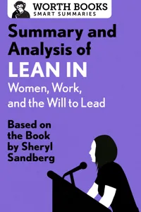 Summary and Analysis of Lean In: Women, Work, and the Will to Lead_cover