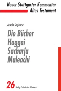 Die Bücher Haggai, Sacharja, Maleachi - E-Book_cover