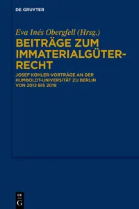 Beiträge zum Immaterialgüterrecht_cover