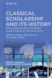 Classical Scholarship and Its History_cover