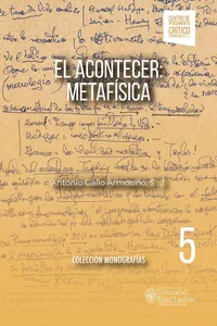 El Acontecer. Metafísica_cover