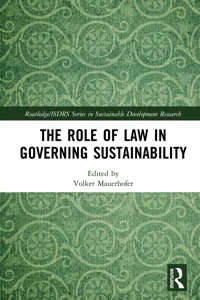 The Role of Law in Governing Sustainability_cover