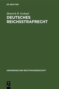 Deutsches Reichsstrafrecht_cover