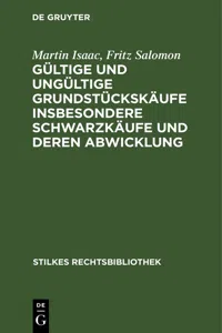 Gültige und ungültige Grundstückskäufe insbesondere Schwarzkäufe und deren Abwicklung_cover