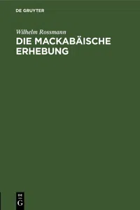 Die mackabäische Erhebung_cover