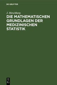 Die Mathematischen Grundlagen der medizinischen Statistik_cover