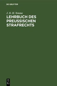 Lehrbuch des Preußischen Strafrechts_cover