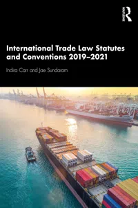 International Trade Law Statutes and Conventions 2019-2021_cover