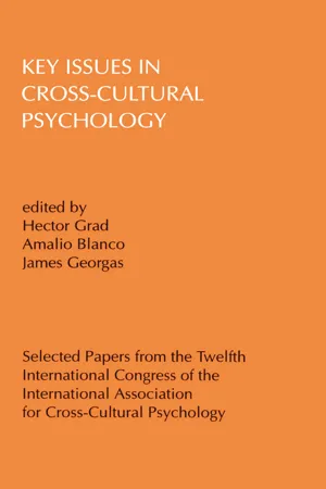 Key Issues in Cross-cultural Psychology