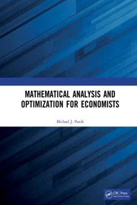 Mathematical Analysis and Optimization for Economists_cover