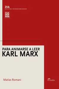 Para animarse a leer Karl Marx_cover