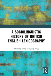 A Sociolinguistic History of British English Lexicography_cover