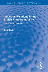 Industrial Relations in the British Printing Industry_cover