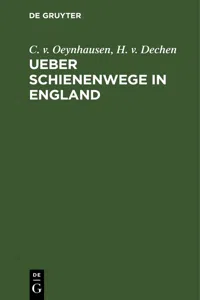 Ueber Schienenwege in England_cover