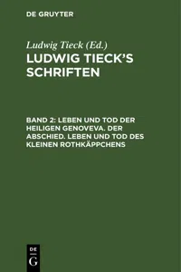 Leben und Tod der heiligen Genoveva. Der Abschied. Leben und Tod des kleinen Rothkäppchens_cover