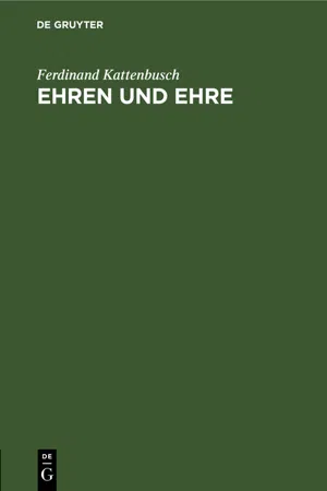 Ehren und Ehre