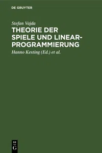 Theorie der Spiele und Linearprogrammierung_cover