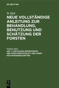 Kritisches Repertorium der Forstwirthschaft und ihrer Hülfswissenschaften_cover