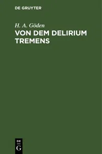 Von dem Delirium tremens_cover