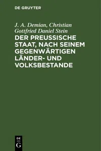 Der preußische Staat, nach seinem gegenwärtigen Länder- und Volksbestande_cover