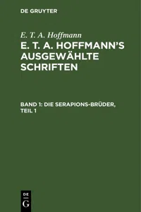 Die Serapions-Brüder, Teil 1_cover