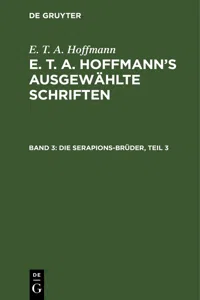 Die Serapions-Brüder, Teil 3_cover