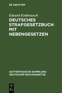 Deutsches Strafgesetzbuch mit Nebengesetzen_cover