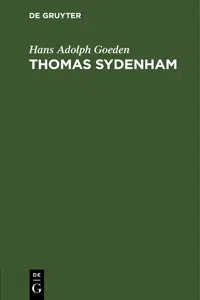 Thomas Sydenham_cover