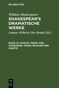 Hamlet, Prinz von Dänemark. König Richard der Zweite_cover