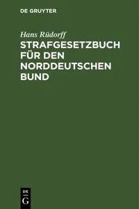 Strafgesetzbuch für den Norddeutschen Bund_cover