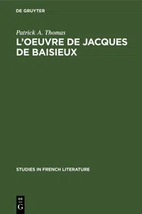 L'oeuvre de Jacques de Baisieux_cover