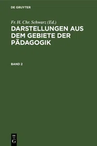 Darstellungen aus dem Gebiete der Pädagogik. Band 2_cover