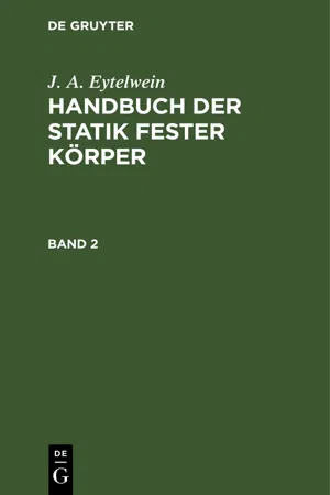 J. A. Eytelwein: Handbuch der Statik fester Körper. Band 2