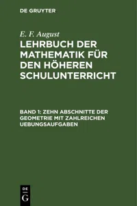 Zehn Abschnitte der Geometrie mit zahlreichen Uebungsaufgaben_cover