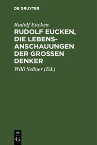 Rudolf Eucken, die Lebensanschauungen der großen Denker_cover