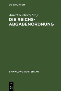 Die Reichsabgabenordnung_cover