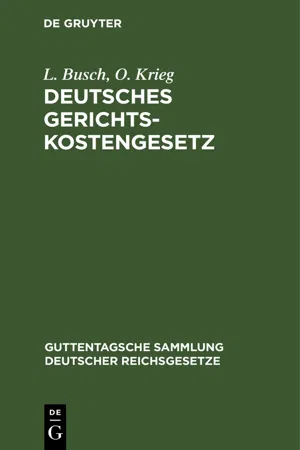 Deutsches Gerichtskostengesetz