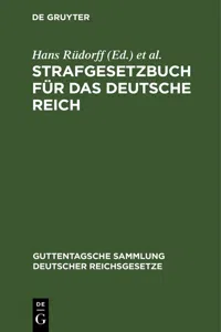 Strafgesetzbuch für das Deutsche Reich_cover