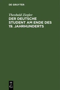 Der deutsche Student am Ende des 19. Jahrhunderts_cover